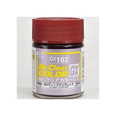 Mr Hobby (Gunze) GX102 Mr Clear Color GX Clear Red Lacquer Paint 18ml